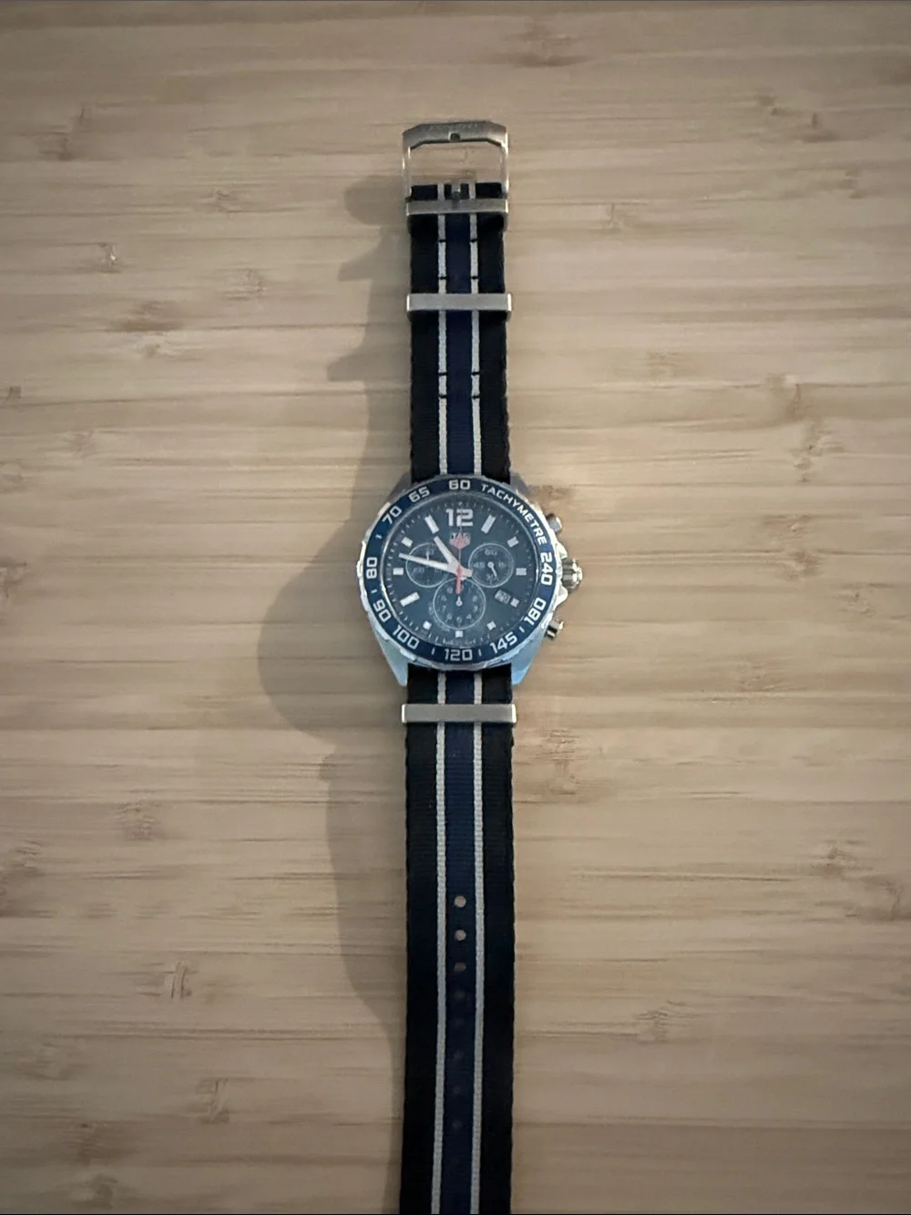 Tag Heuer Black and Silver Sport Chronograph Watch